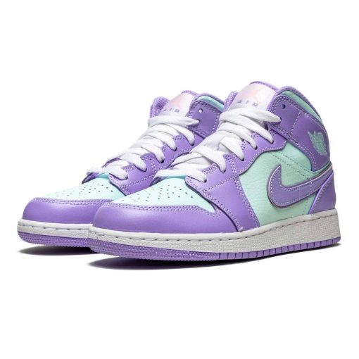 Air Jordan 1 Mid GS ‘Purple Aqua’