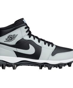 Jordan 1 Alpha Menace Mid Football Cleats Black Grey