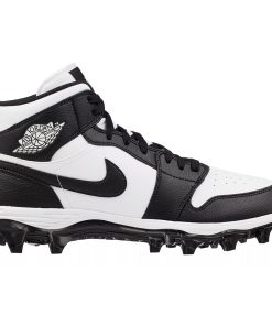 Jordan 1 Alpha Menace Mid Football Cleats White Black