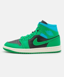 Air Jordan 1 Mid “Black Lucky Green Aquatone”