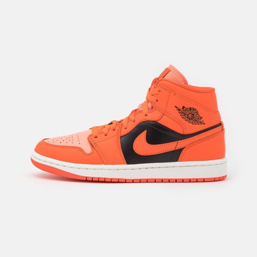 Air Jordan 1 Mid Se Crimson Bliss/Rush Orange Black Sail