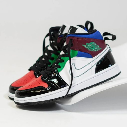 Jordan 1 Mid SE Black White Multi-Color