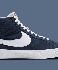 Nike SB  Zoom Blazer Mid Sneakers in Navy White Red