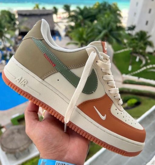 Nike Air Force 1 07 Low Green White Orange