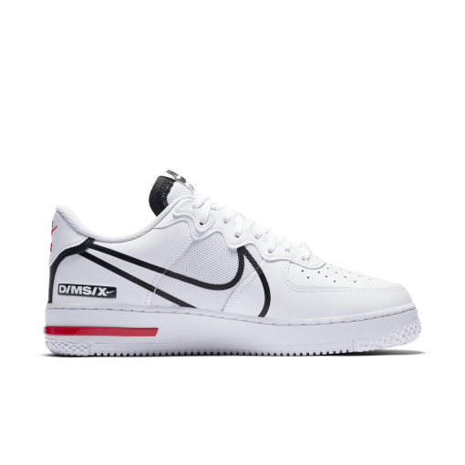 Air Force 1 React White_Black_True Red