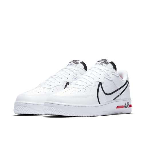 Air Force 1 React White_Black_True Red